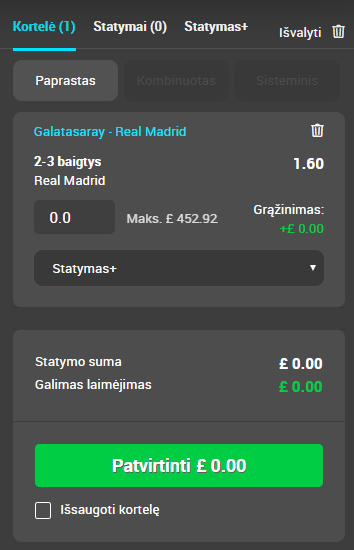 nemokamas statymas